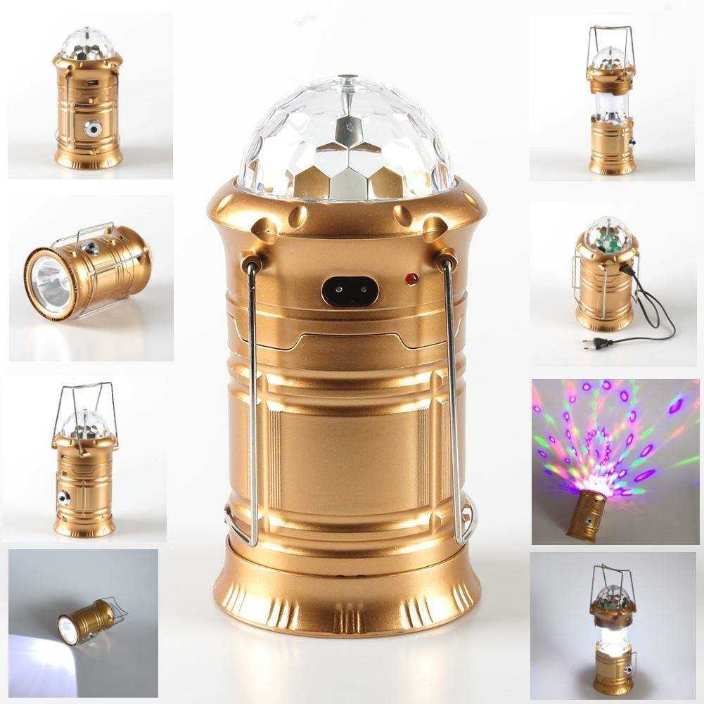 Camping light lantern 3IN1 multi-fonction Rechargeable lamp ,torch ,disco ball rotatif تنزوت