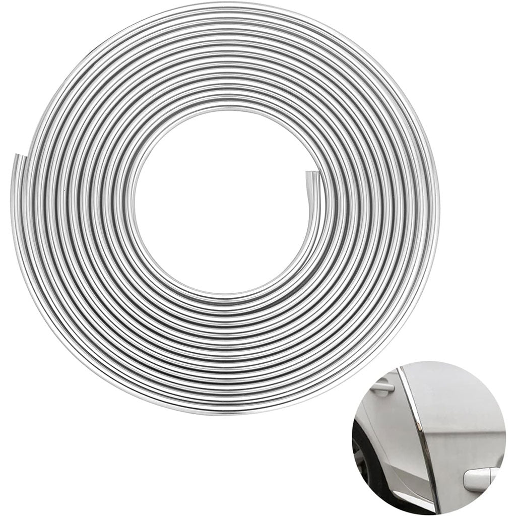 Bande de protection universelle en pour portières de voiture chromées 10m – شريط واقي لباب السيارة - تنزوت