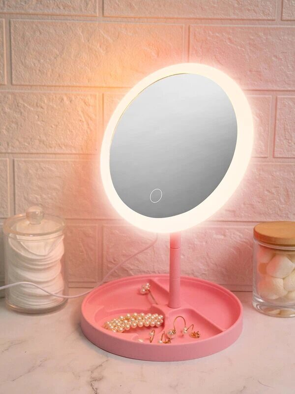 Miroir de maquillage de bureau avec lampe تنزوت