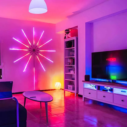 feux d’artifice App Smart Control IC Led RGB Light décoration de la maison - تنزوت