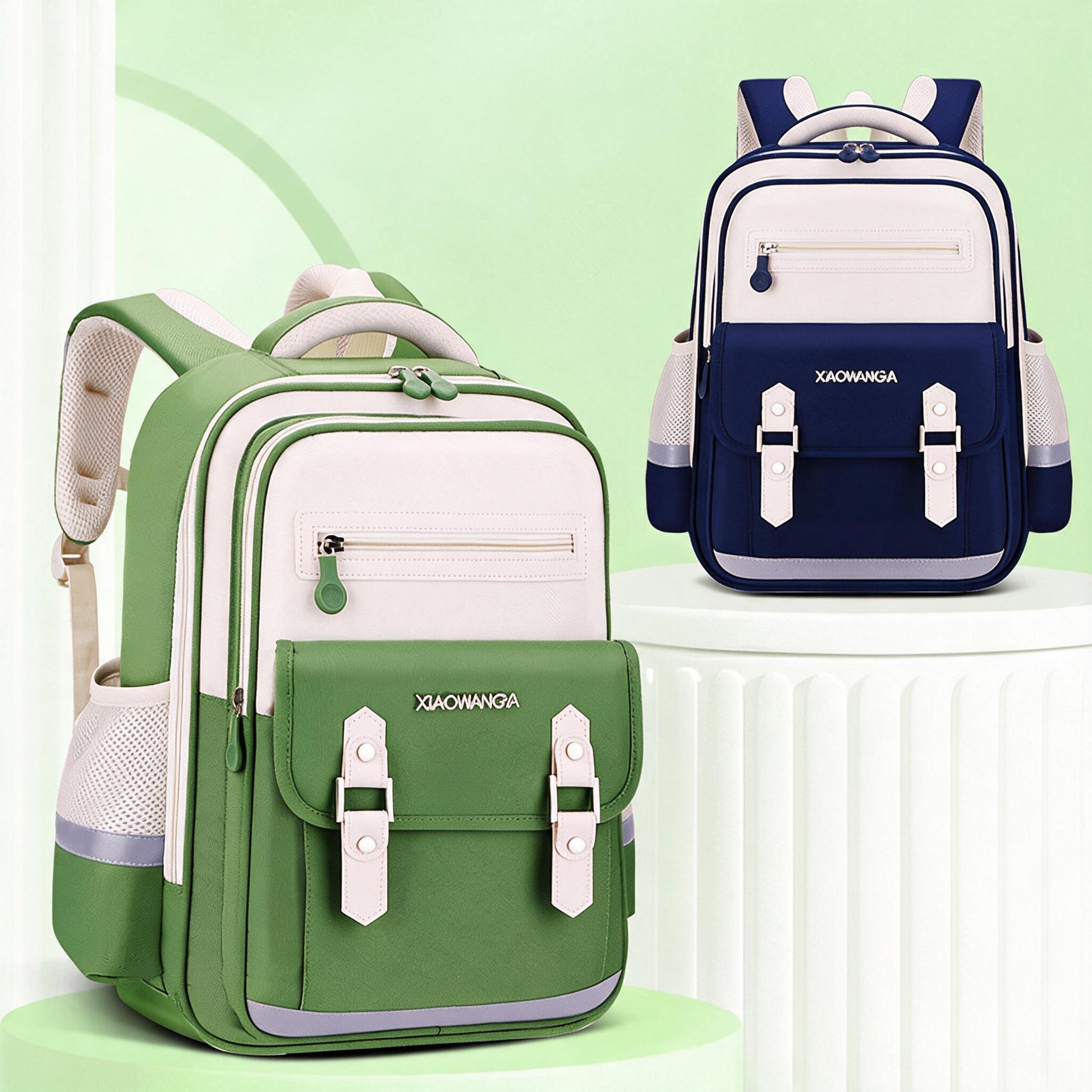 Sac-Dos-Scolaire-Style-Kawaii-Grand-Volume-Tissu-Imperm-able-Vert-SACKDS08VT-حقيبة-مدرسية-بتصميم-كاوايي.png
