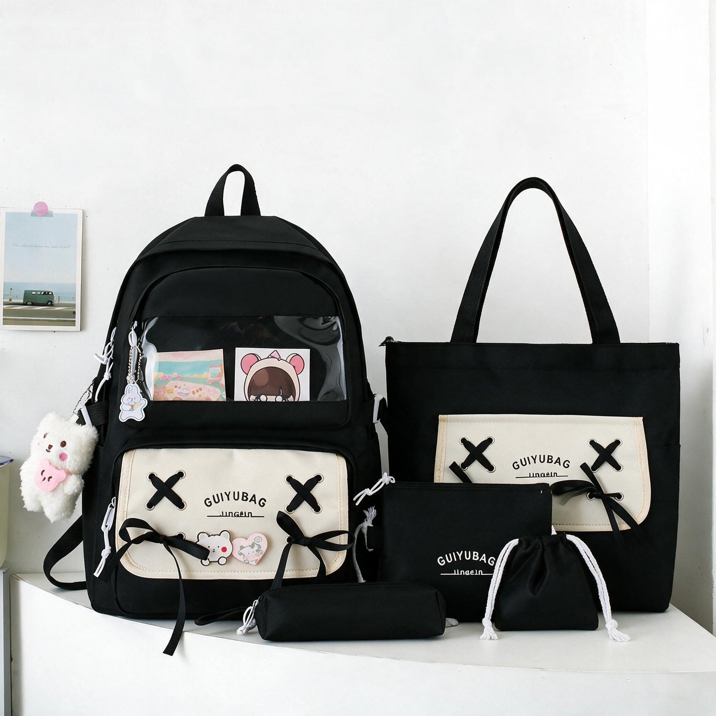 Sac-Dos-Multifonctionnel-Kawaii-Grand-Volume-Imperm-able-et-R-sistant-5Pcs-Noir-SACKDS11N-حقيبة-ظهر-بعدة-قطع-بتصميم-كاوايي.png