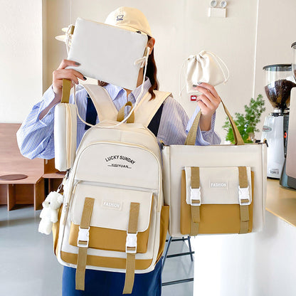 Ensemble-de-sacs-dos-Kawai-pour-adolescents-5Pcs-YISIYUAN-V2-Beige-محفظة-5-قطع-كاواي-للبنات.png