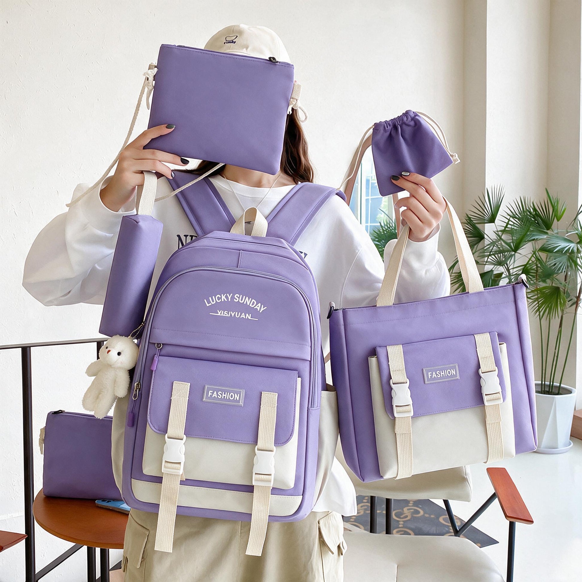 Ensemble-de-sacs-dos-Kawai-pour-adolescents-5Pcs-YISIYUAN-V2-Mauve-محفظة-5-قطع-كاواي-للبنات.png