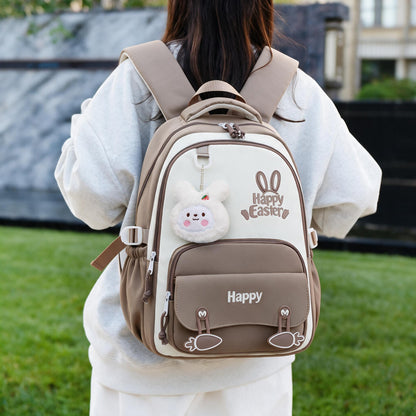 Sac-Dos-Scolaire-Motif-Lapin-Happy-Easter-Ergonomique-Tissu-Imperm-able-Marron-SACKDS31MR-حقيبة-ظهر-مدرسية-وعصرية-بتصميم-الأرنب-اللطيف.png