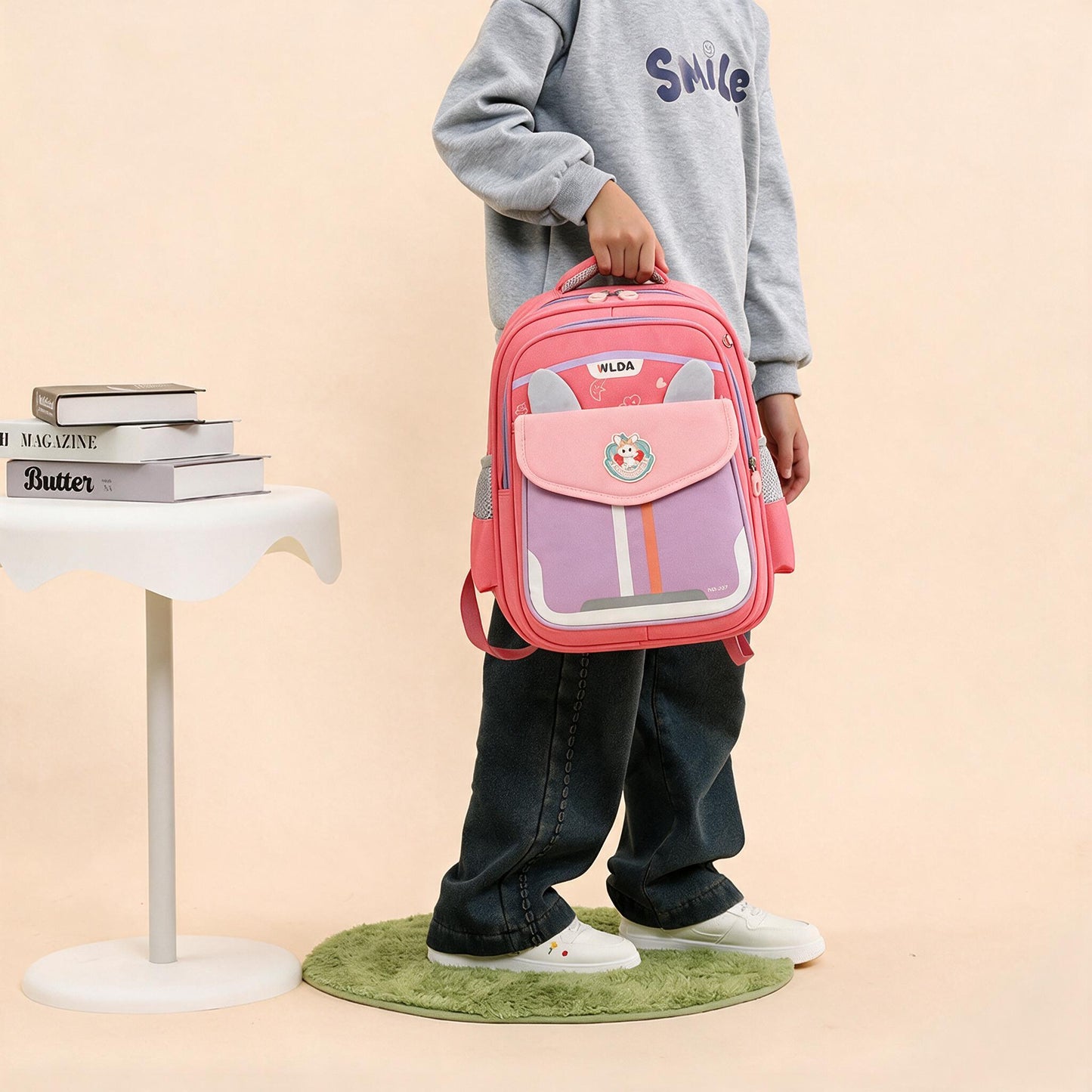 Sac-Dos-Scolaire-Enfant-Design-Oreilles-Ergonomique-Tissu-Imperm-able-pour-Primaire-Rose-SACKDS30RS-حقيبة-ظهر-مدرسية-للأطفال.png