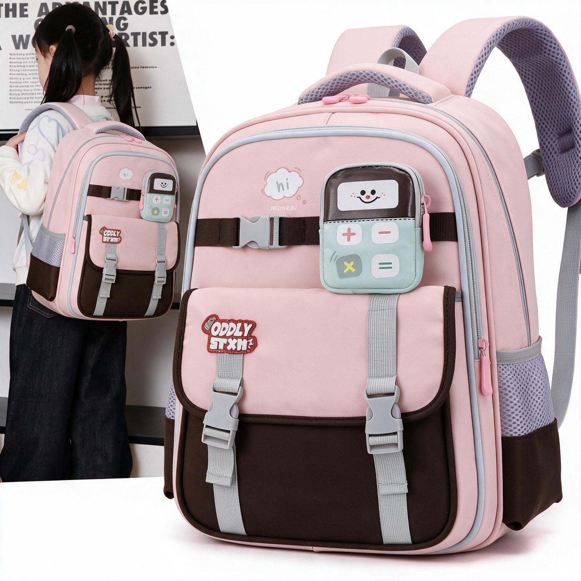 Sac-Dos-Scolaire-Enfant-avec-Trousse-Motif-Calculatrice-Tissu-Imperm-able-Rose-SACKDS34RS-حقيبة-ظهر-مدرسية-للأطفال.png