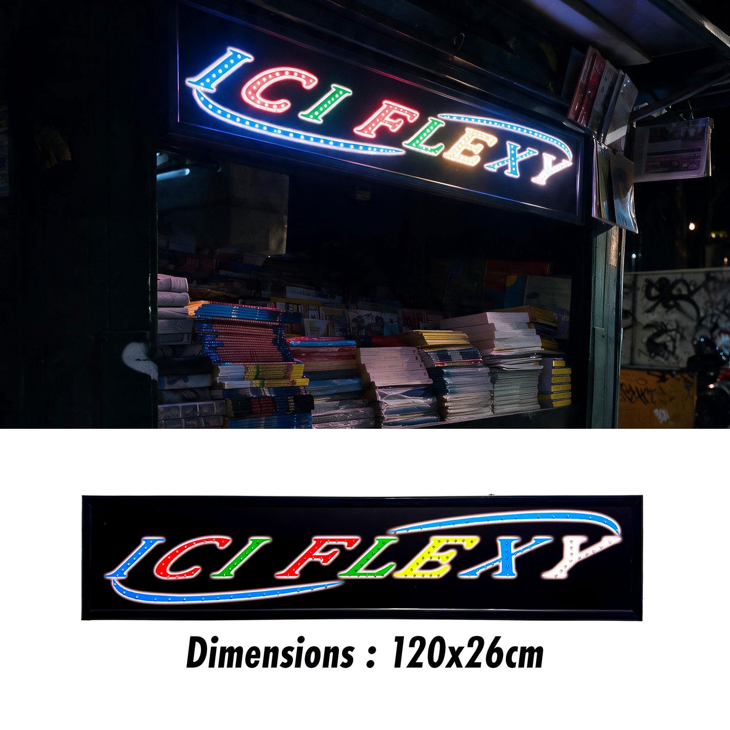 Plaque de Signalisation LED Multicolore Flexy Large V2- لوحة إشهارية ضوئية