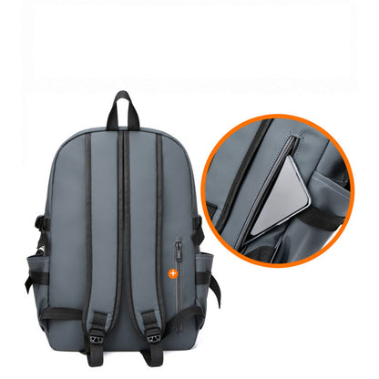 Sac à dos Tendance Pour Hommes en tissu Imperméable léger et respirant grande capacité SACHM08GR - حقيبة ظهر لحفظ الكمبيوتر المحمول والأعمال بتصميم عصري ومريح