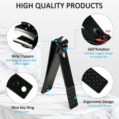 Kit de manucure 26 PCS coupe-ongles professionnel en acier inoxydable - طقم العناية بالأظافر والجسم