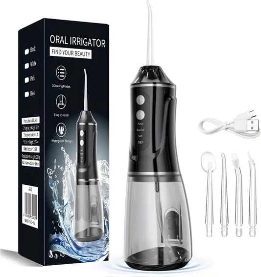 Hydropulseur Dentaire Sans Fil Jet Dentaire Portable à 3 Modes et 4 Buses - جهاز تنظيف الأسنان واللثة المائي