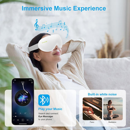Masseur Oculaire Intelligent 12 Nœuds Compresses Chaudes et Froides Musique Intégrée - جهاز مساج العين الذكي مع خاصية التبريد والحرارة والموسيقى