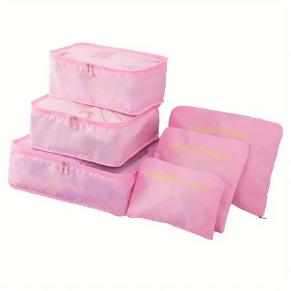 Ensemble de 6 Pcs Sacs de rangement Cube de voyage laundry Pouch تنزوت