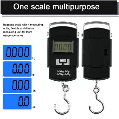 Balance à bagages numérique portable avec écran LCD 50KG/10G WH-A08 - تنزوت