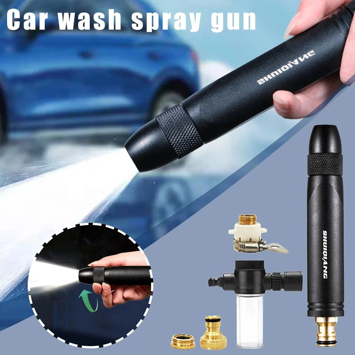 Pistolet à eau haute pression Portable 3 Mode de Spray - تنزوت