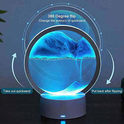 Sablier Lampe led 3D tactile USB en verre avec télécommande تنزوت