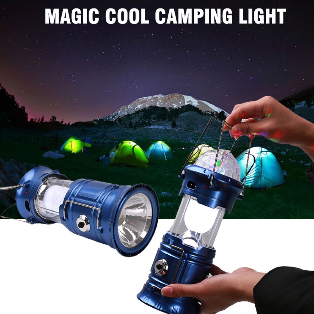 Camping light lantern 3IN1 multi-fonction Rechargeable lamp ,torch ,disco ball rotatif تنزوت