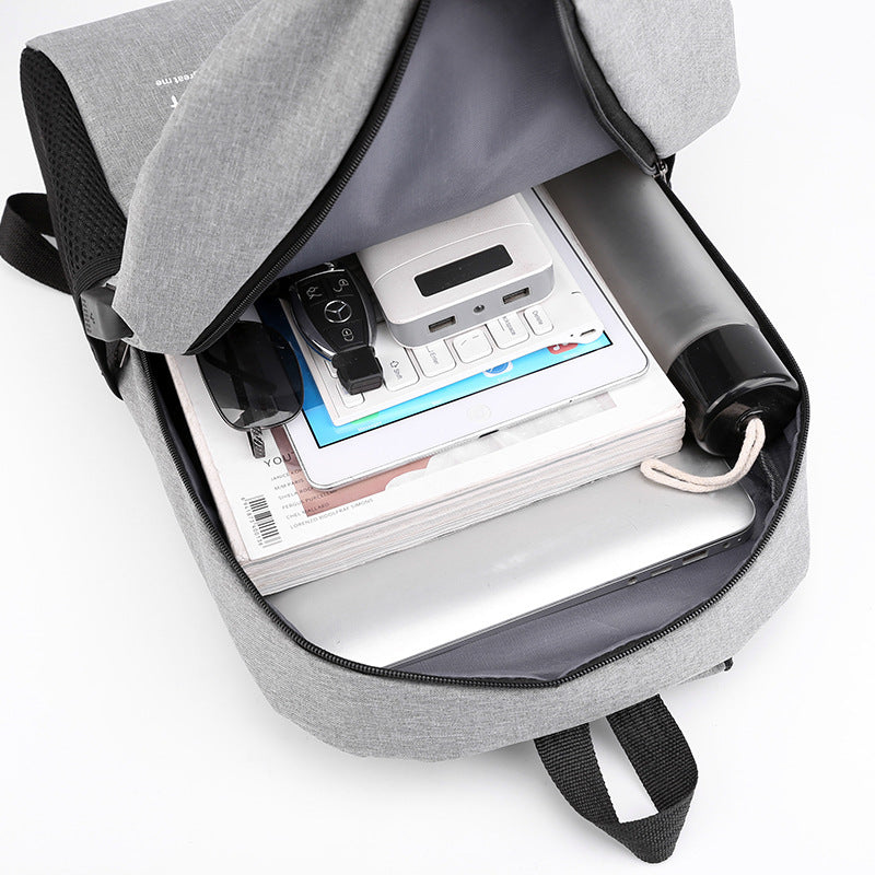 Sac à dos homme avec sac bandoulière et trousse 3en1 bleu 2755-8 – محفظة ظهر رجالية 3 قطع أزرق تنزوت