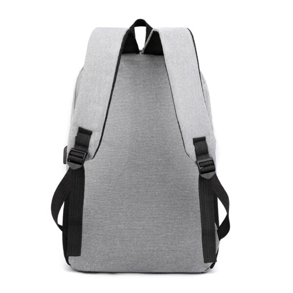 Sac à dos homme avec sac bandoulière et trousse 3en1 gris 2755-8 – محفظة ظهر رجالية 3 قطع رمادي تنزوت