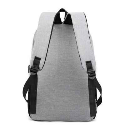 Sac à dos homme avec sac bandoulière et trousse 3en1 gris 2755-8 – محفظة ظهر رجالية 3 قطع رمادي تنزوت