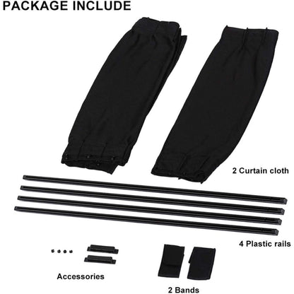 PACK 4 Pcs Rideau glissé de fenêtre Protection UV pour Voiture – ستار نوافذ جانبية في السيارة 4 قطع - تنزوت