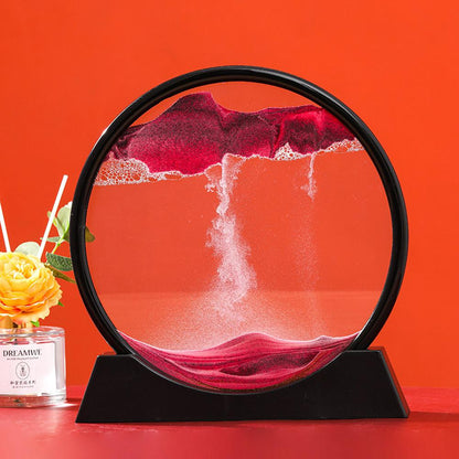 Sablier 3D en Verre rond 12 pouces pour la décoration de la maison تنزوت