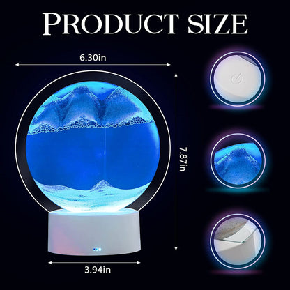 Sablier Lampe led 3D tactile USB en verre avec télécommande تنزوت