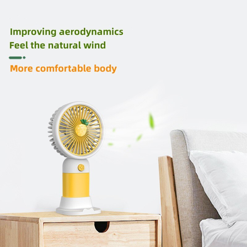 Ventilateur de bureau en forme de fruit de dessin animé, chargement USB - تنزوت