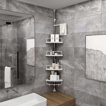 Étagère de rangement d'angle haut de gamme pour Sale de bain et toilettes 260Cm تنزوت