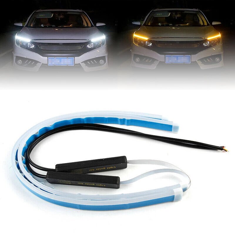 Feux de Jour LED Et Clignotant 2Pcs Pour Phares de Voiture 60cm - تنزوت