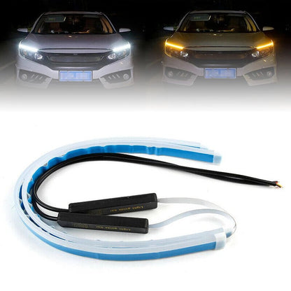 Feux de Jour LED Et Clignotant 2Pcs Pour Phares de Voiture 60cm - تنزوت