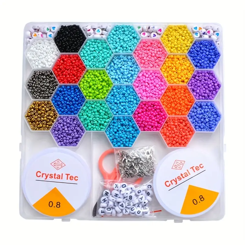 Ensemble de fabrication de bijoux Pour enfant 24 grilles en forme de ruche d'abeille تنزوت