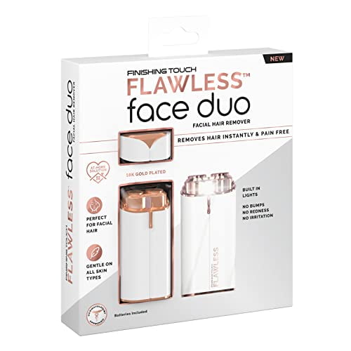 Flawless Face Duo Appareil de rasage électrique avec lumière LED pour épilation instantanée تنزوت