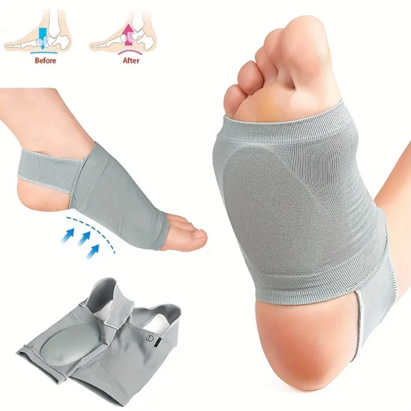 Paire Semelles de pied Soutien de la voûte plantaire en silicone pour fasciite plantaire orthopédique تنزوت
