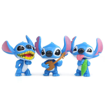 Ensemble 10 Pcs Disney-Figurines Stitch en PVC تنزوت