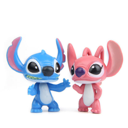 Ensemble 10 Pcs Disney-Figurines Stitch en PVC تنزوت