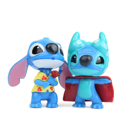 Ensemble 10 Pcs Disney-Figurines Stitch en PVC تنزوت