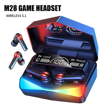 M28 Wireless Earbuds TWS Bluetooth 5.1 Gaming Monster - تنزوت