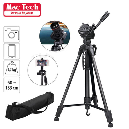 Mac Tech Lightweight Professional Telescopic Tripod MT-SUP501 - تنزوت