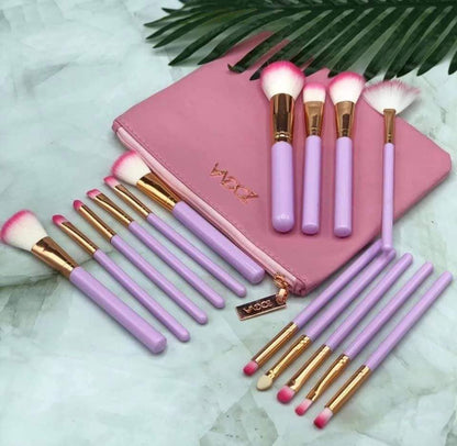 Lot de 15 Pinceaux zoeva professionnels avec trousse تنزوت