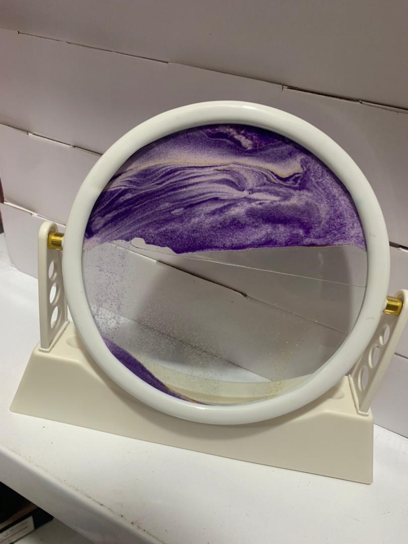 Sablier 3D Avec Support pour la décoration de la maison, sable de mer profonde, art créatif, décoration de bureau, décoration de chambre, cadeau تنزوت