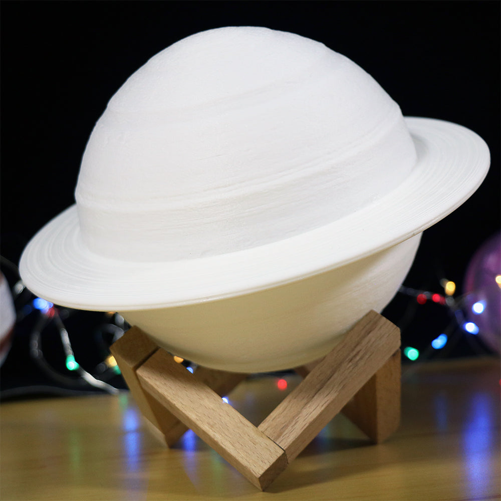 Lampe LED imprimée en 3D saturne - تنزوت