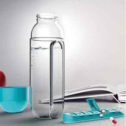 Organisateur de médicaments et bouteille d'eau portable 600ML تنزوت