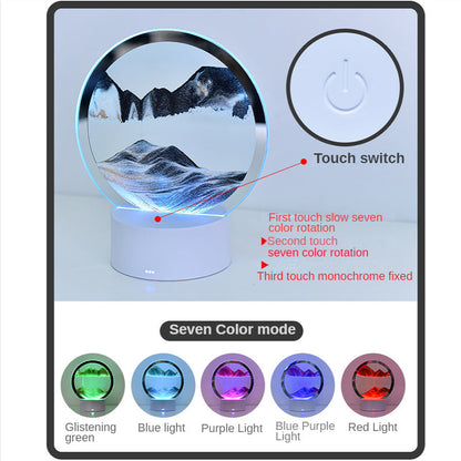 Sablier Lampe led 3D tactile USB en verre avec télécommande تنزوت