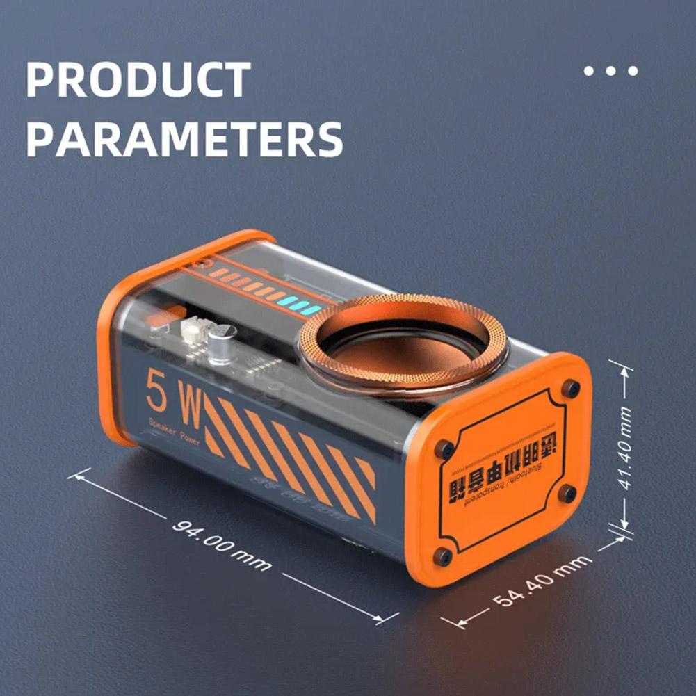 K07 Haut-parleurs compatible Bluetooth 5.0 Transparent sans fil USB 3 LED تنزوت