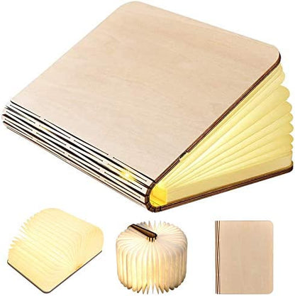 Livre lumineux LED pliable en bois 5 Modes d'éclairage rechargeable تنزوت