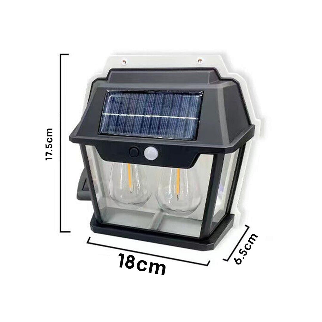 Applique murale solaire étanche pour petite maison, fil Rett à induction, lumière chaude, cour, villa, jardin, extérieur تنزوت