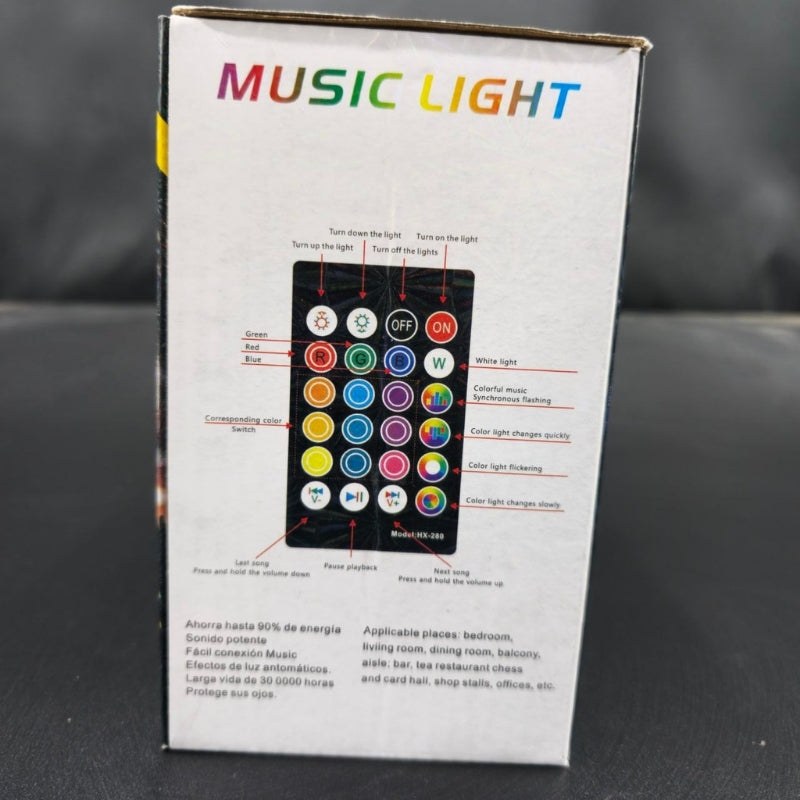 Projecteur de lumière Sonore RGB + W 4 en 1 Avec Bluetooth effet stroboscope - تنزوت