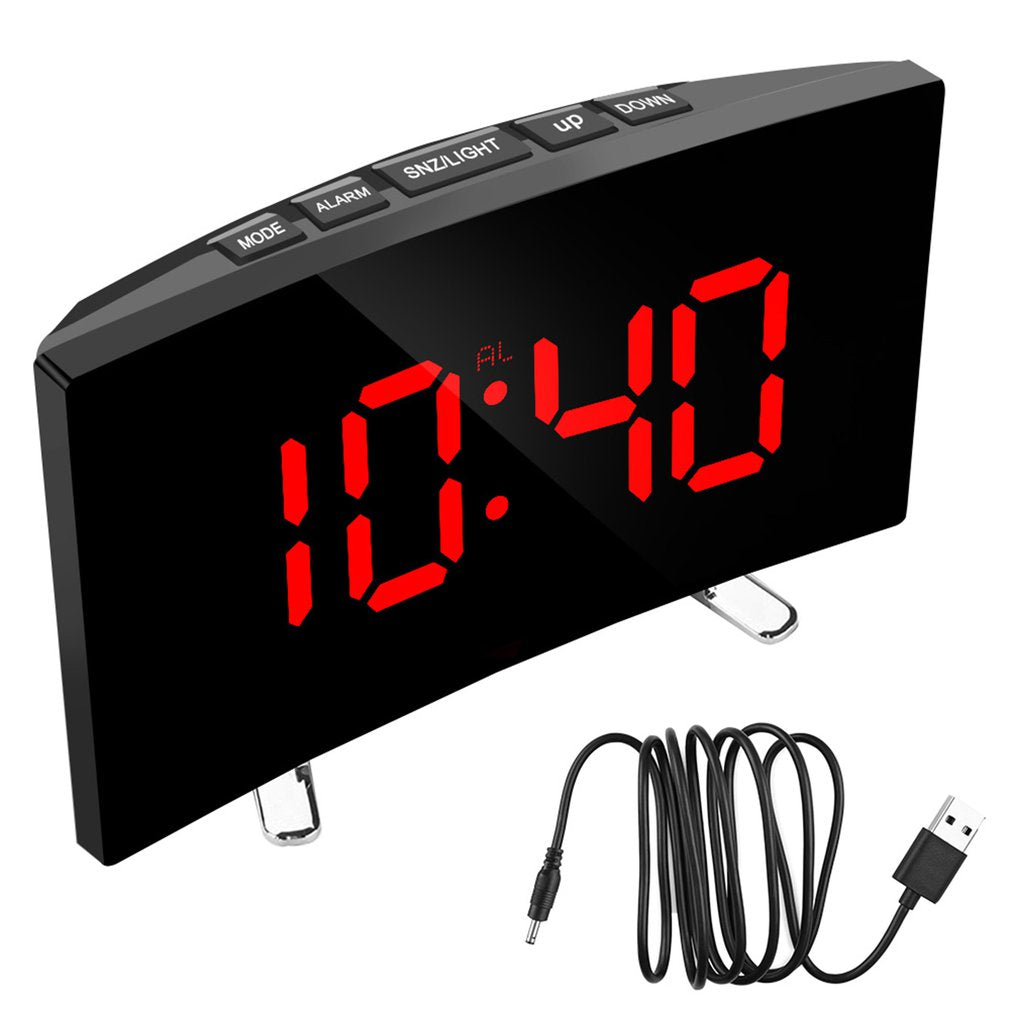 Horloge et réveil thermomètre de table electronique lumineux DT-6507 - تنزوت