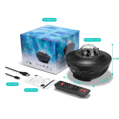 Projecteur Galaxie 3D Laser Bluetooth + haut-parleur USB - تنزوت